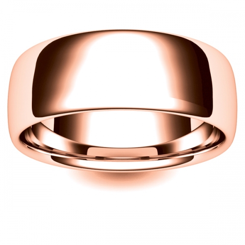 Soft Court Light - 8mm (SCSL8-R) Rose Gold Wedding Ring